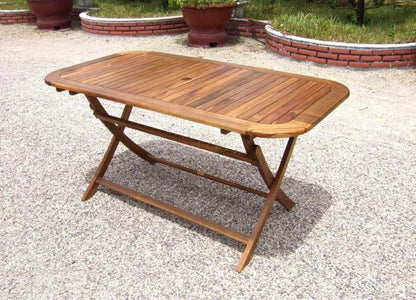 Tavolo pieghevole in legno di Acacia 150 x 80