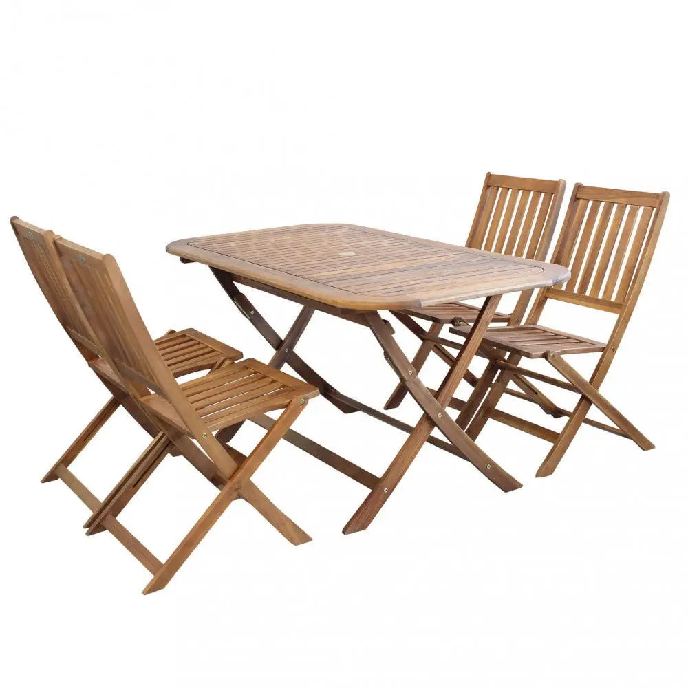Tavolo pieghevole in legno di Acacia 150 x 80
