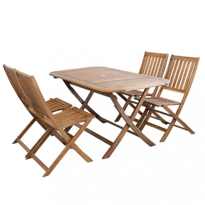 Tavolo pieghevole in legno di Acacia 150 x 80