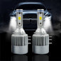 PAIR CAR MOTORCYCLE LAMPS C6 H15 LED 7600L 72W 6000K COOL WHITE HEADLIGHT BULBS