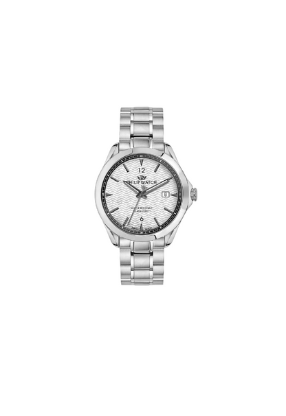 Philip Watch R8253165007 – Automatische 3-Zeigeruhr Swiss Made, weiß, Gehäuse 41 mm
