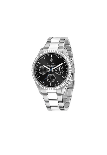 Maserati Uhr Competizione R885310023 – aus Edelstahl mit schwarzem Zifferblatt