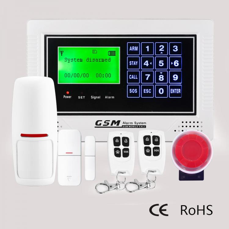 Alarmanlagen-Set für Haus und Geschäft, Touchscreen-Alarm, GSM-Wählgerät, WLAN-App