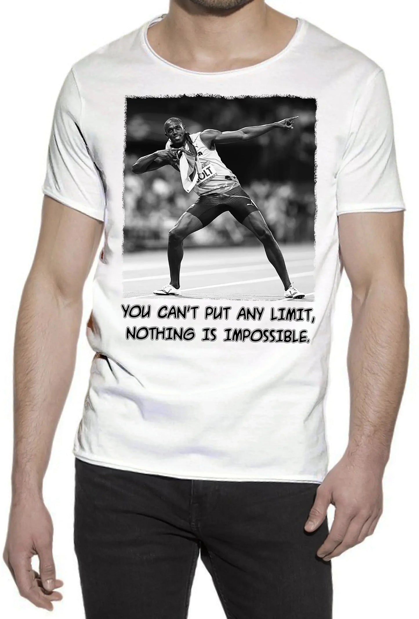 The Legend Bolt - T-shirt Uomo Cotone Fiammato