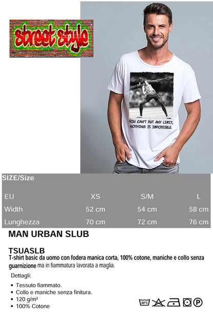 The Legend Bolt - T-shirt Uomo Cotone Fiammato