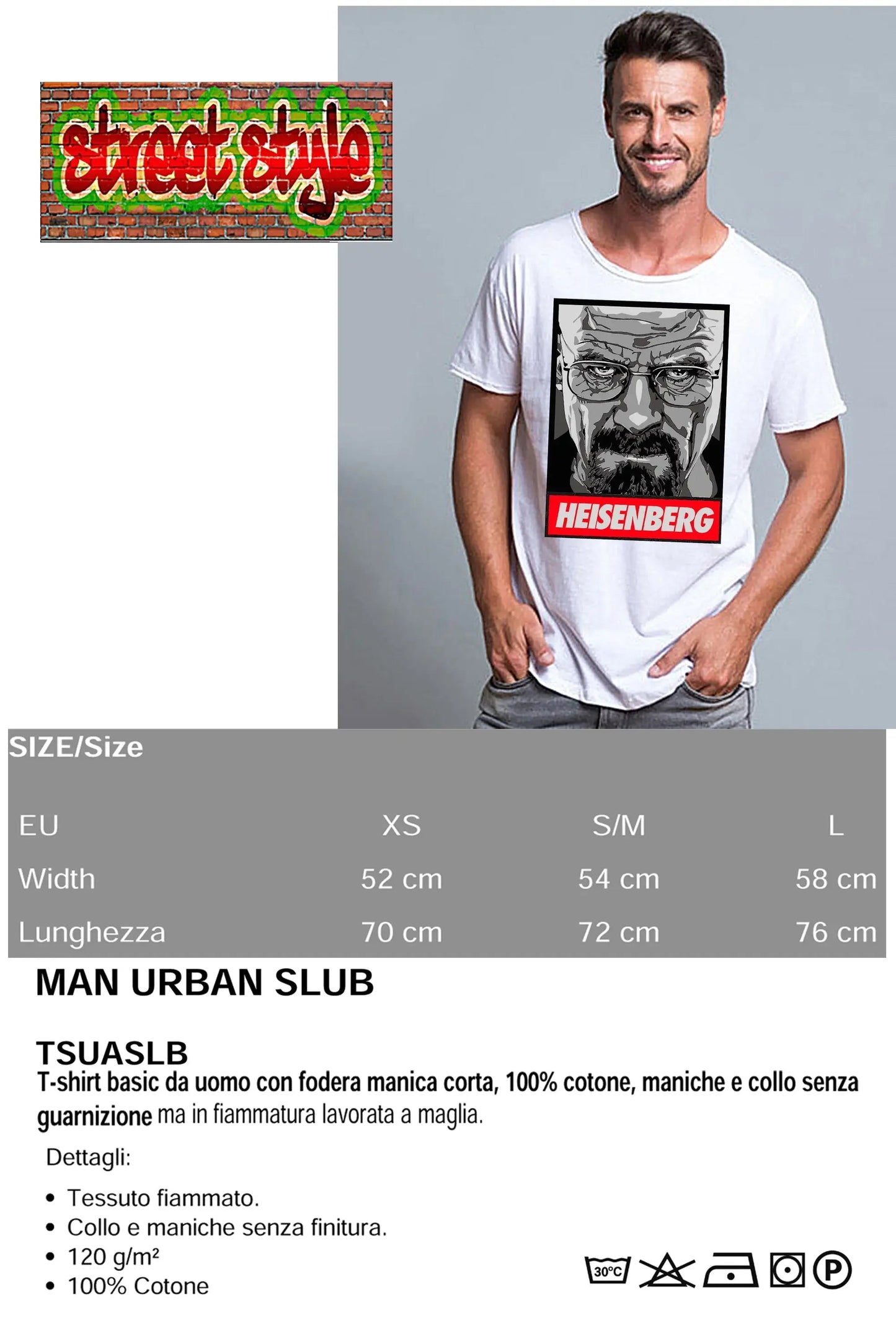 The Legend Heisenberg - T-shirt Uomo Cotone