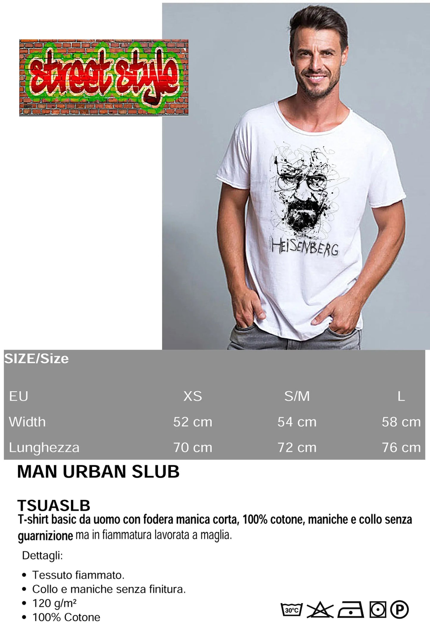 Heisenberg Stilizzato - T-shirt Uomo Urban Slub