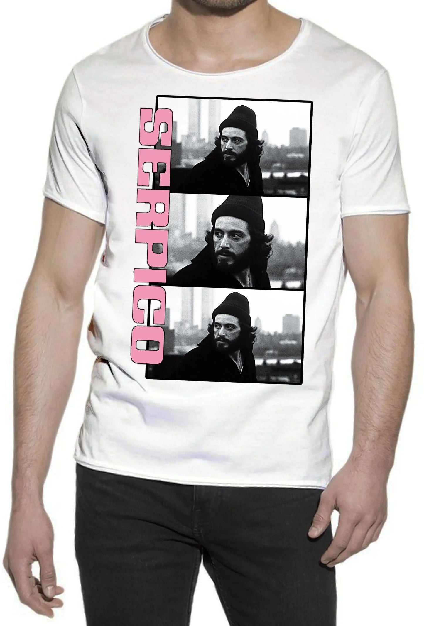 The Legend Serpico - T-Shirt Uomo Cotone Fiammato