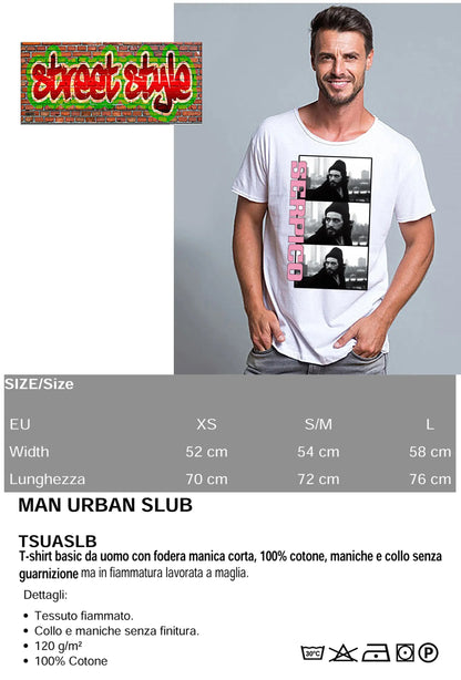 The Legend Serpico - T-Shirt Uomo Cotone Fiammato