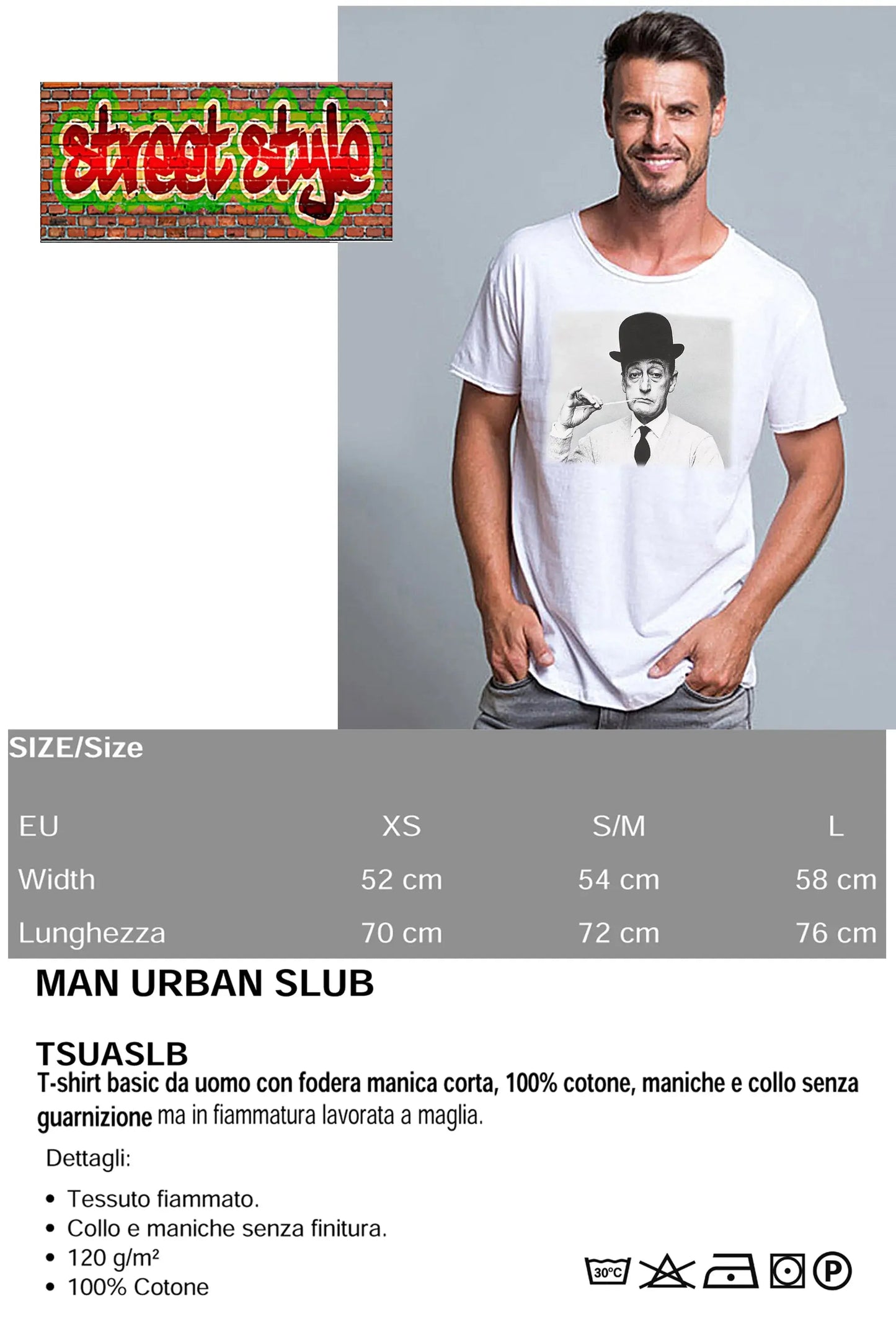 The Legend Totò - T-shirt Uomo Cotone Fiammato