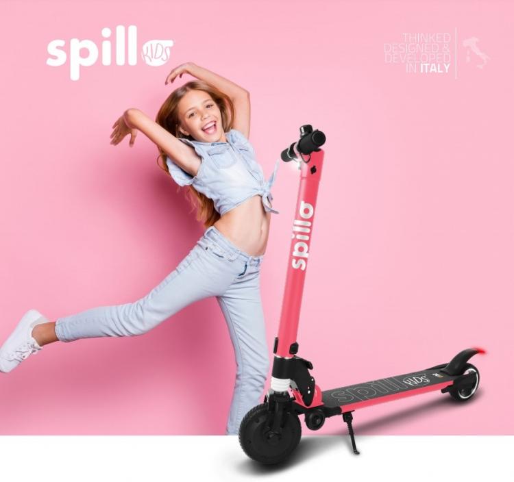 Icone The One Kids Spillo Elektroroller 150W Kinder Rosa Bt Led