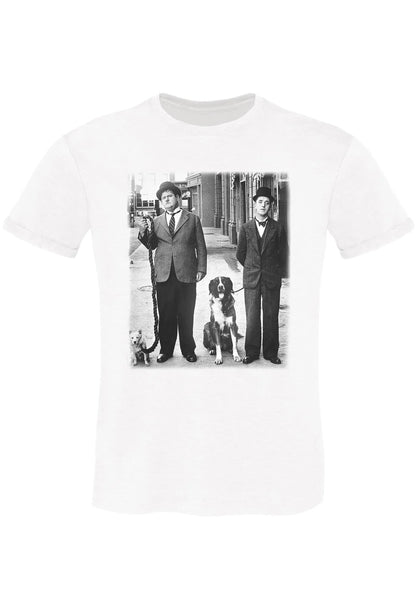 Street Style T-shirt Stanlio e Olio – Cotone Fiammato 100%
