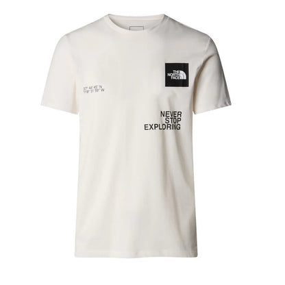 The North Face maglietta manica corta da uomo Foundation Coordinate NF0A882ZV3L bianco