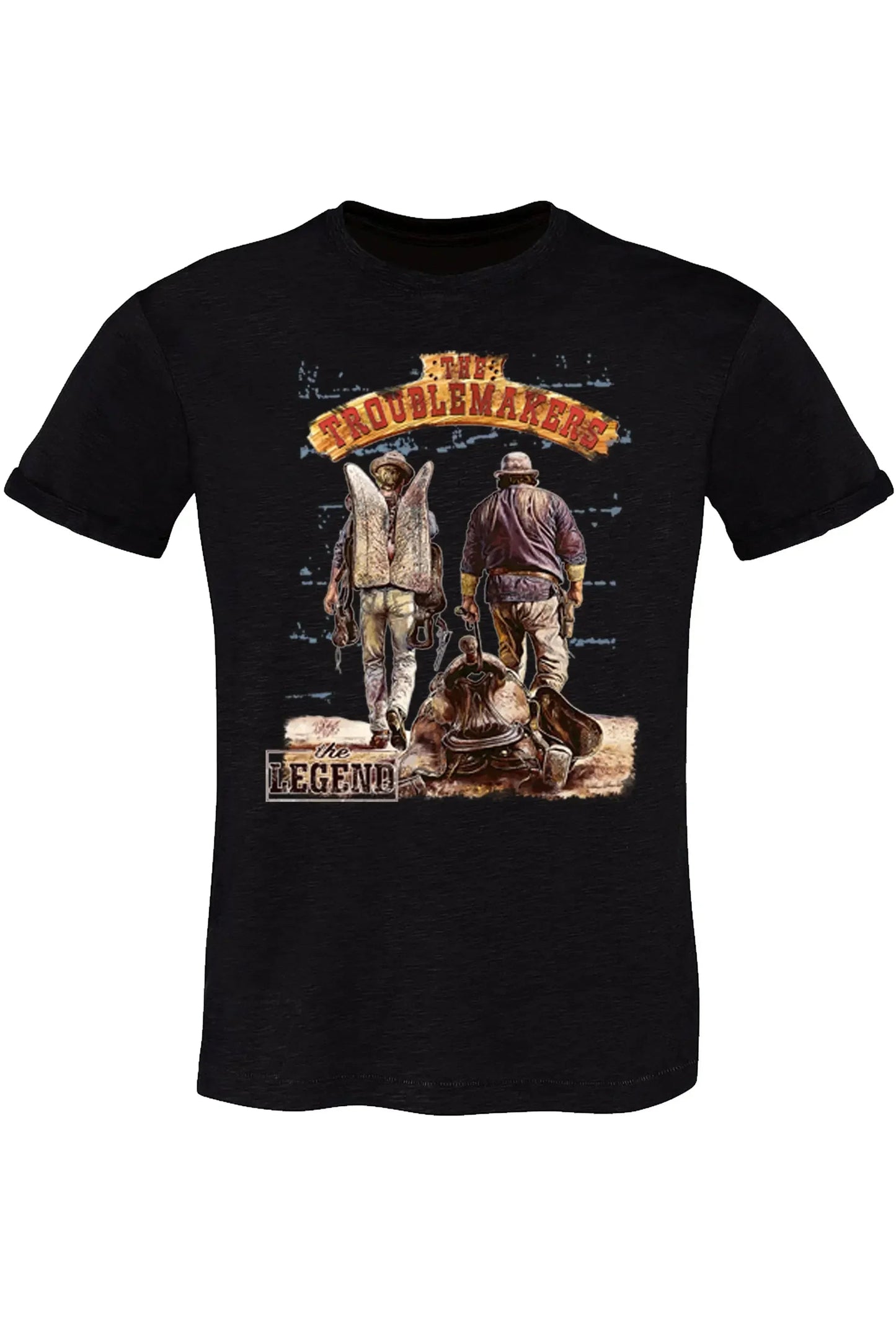 The Troublemakers Bud spencer e Terence hill 18-70-10-2 T-Shirt Urban Men Uomo 100% Cotone Fiammato BS