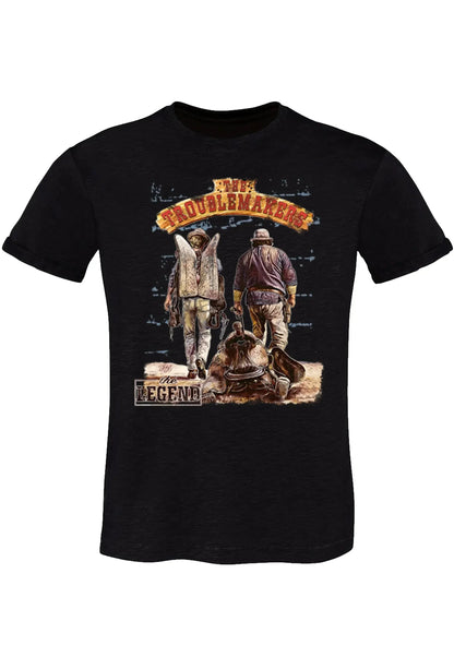 The Troublemakers Bud spencer e Terence hill 18-70-10-2 T-Shirt Urban Men Uomo 100% Cotone Fiammato BS