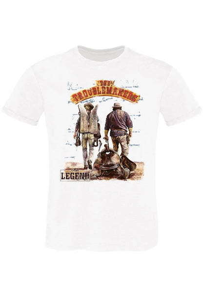 The Troublemakers Bud spencer e Terence hill 18-70-10-2 T-Shirt Urban Men Uomo 100% Cotone Fiammato BS