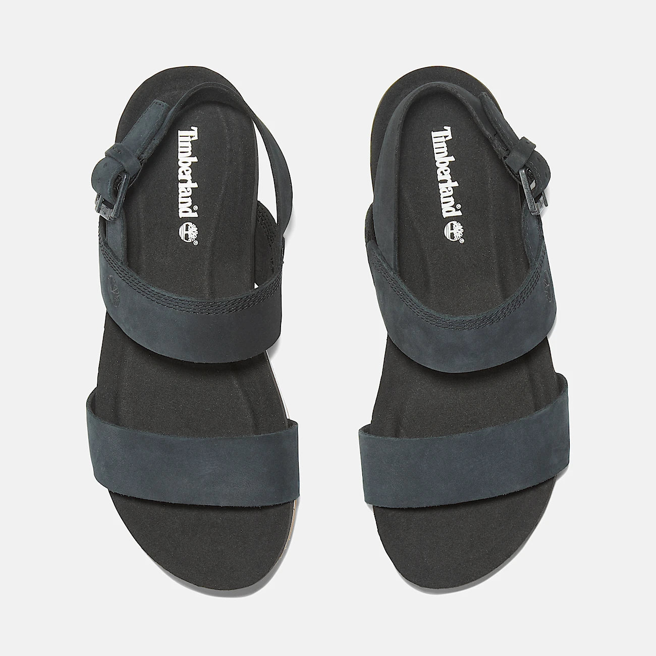 Timberland Malibu Waves Sandalo Donna Nero Cinturino Posteriore Pelle OrthoLite - TB0A2AT9001