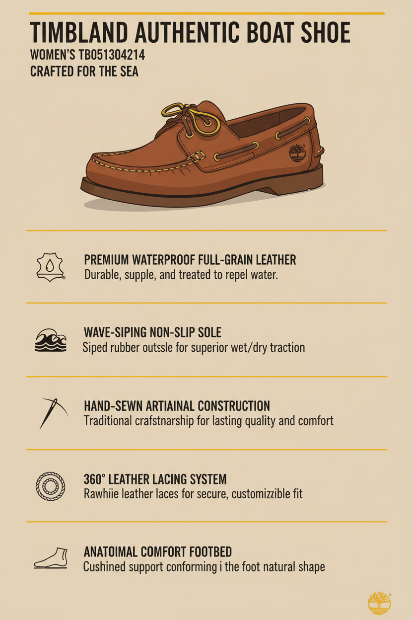 Timberland Authentic Scarpa Barca Donna Marrone - TB051304214
