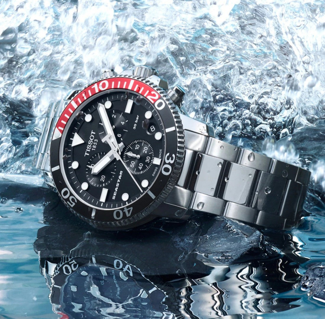 Tissot Seastar 1000 Chronograph – Quarz Swiss Made, Schwarz, 45,5mm – Ref. T120.417.11.051.01