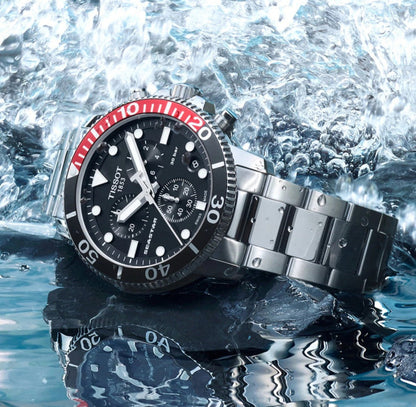 Tissot Seastar 1000 Chronograph – Quarz Swiss Made, Schwarz, 45,5mm – Ref. T120.417.11.051.01