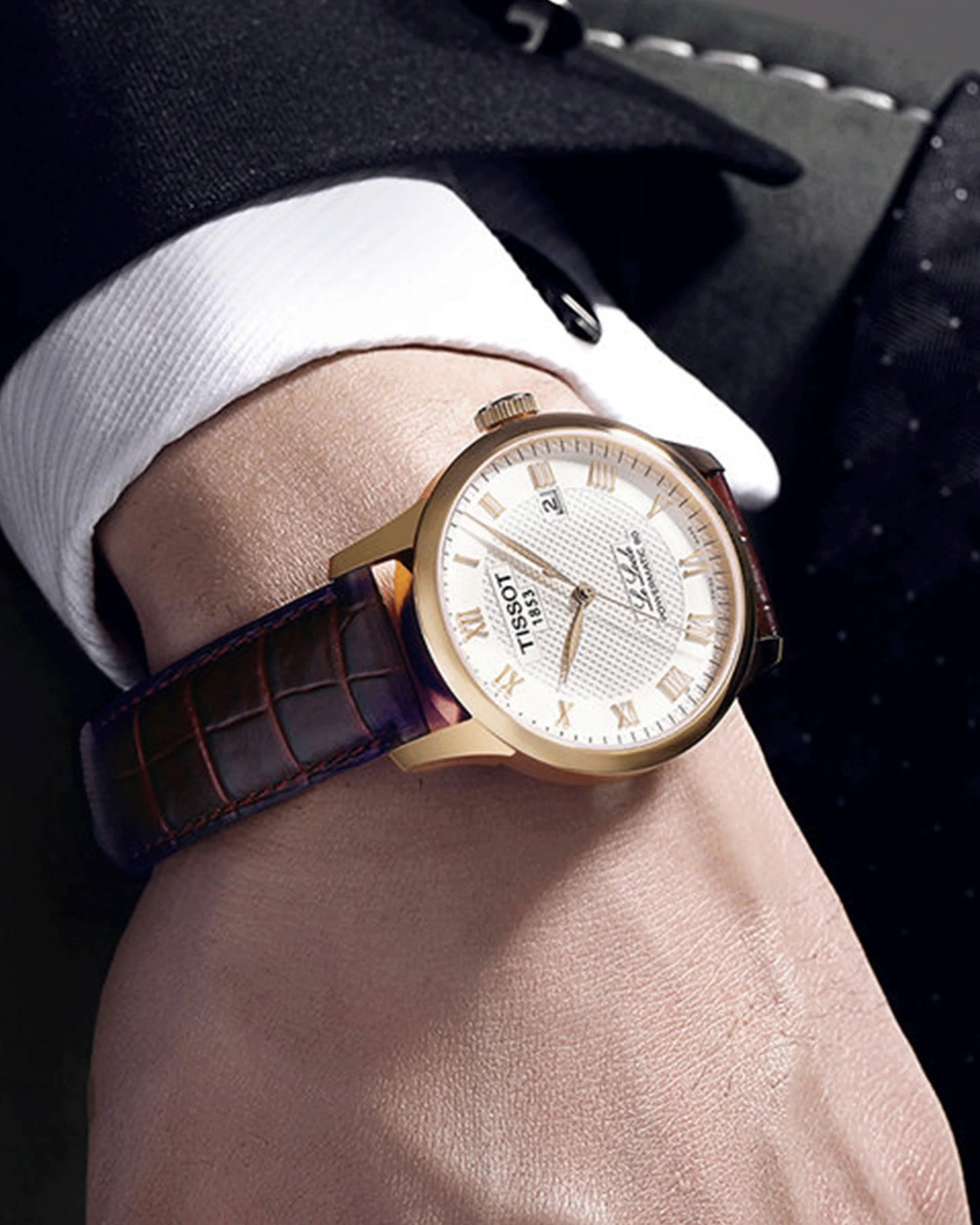 Tissot Le Locle Automatic Swiss Made Edelstahl Roségold 39.3mm Lederarmband – T006.407.36.033.00