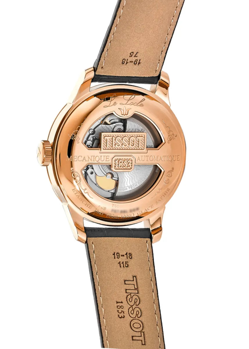 Tissot Le Locle Automatic Swiss Made Schwarz Roségold 39.3mm Lederarmband – T006.407.36.053.00