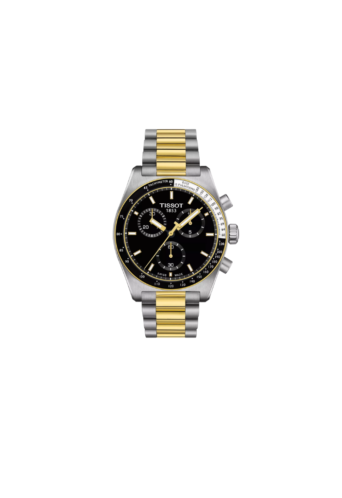 Tissot PR516 Chronograph – Quarz, Swiss Made, Schwarz und Gold, 40mm – T149.417.22.051.00