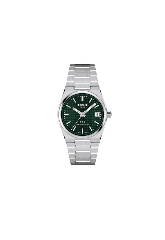 Tissot PRX 35mm – Orologio Automatico Swiss Made, Quadrante Verde, Acciaio, Ref. T137.207.11.091.00