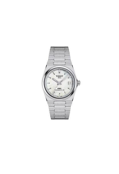 Tissot PRX 35mm – Orologio Automatico Swiss Made, Quadrante Bianco, Acciaio, Ref. T137.207.11.111.00