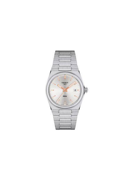 Tissot PRX 35mm – Orologio Quarzo Swiss Made, Quadrante Argentato, Acciaio, Ref. T137.210.11.031.00