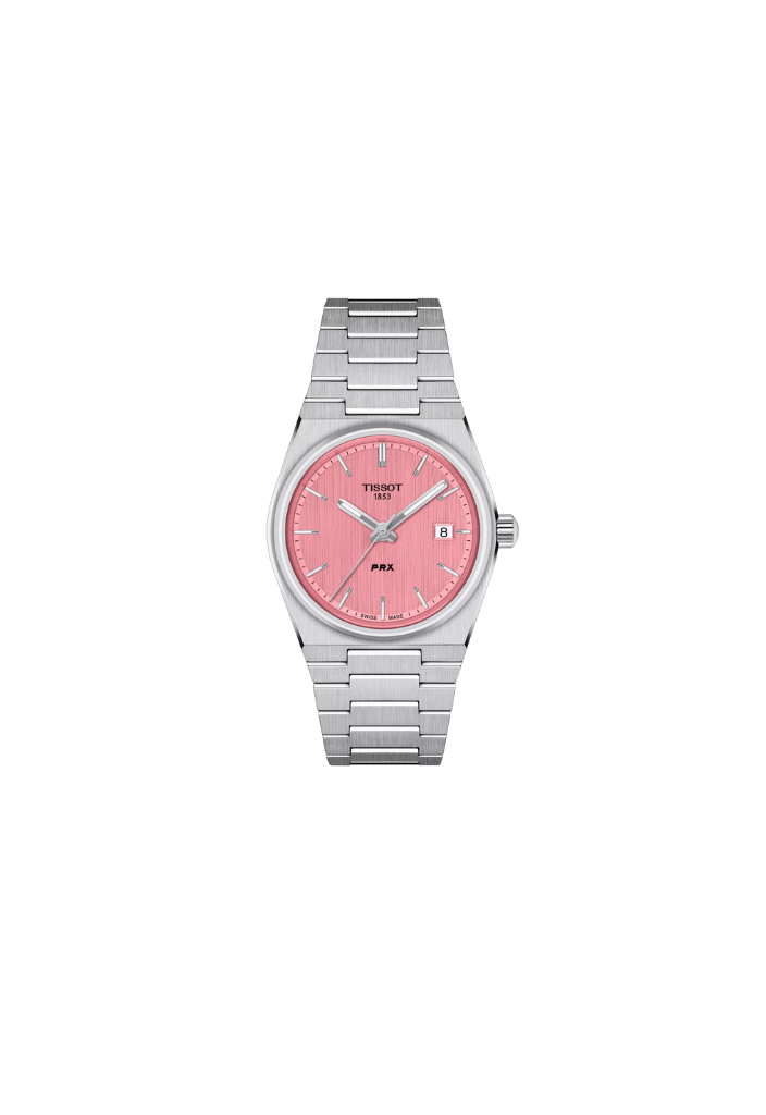 Tissot PRX 35mm – Swiss Made Quarzuhr, rosa Zifferblatt, Edelstahl, Ref. T137.210.11.331.00
