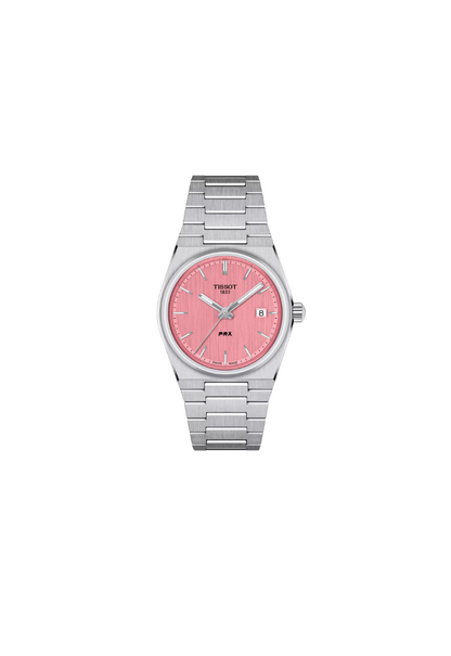 Tissot PRX 35mm – Swiss Made Quarzuhr, rosa Zifferblatt, Edelstahl, Ref. T137.210.11.331.00