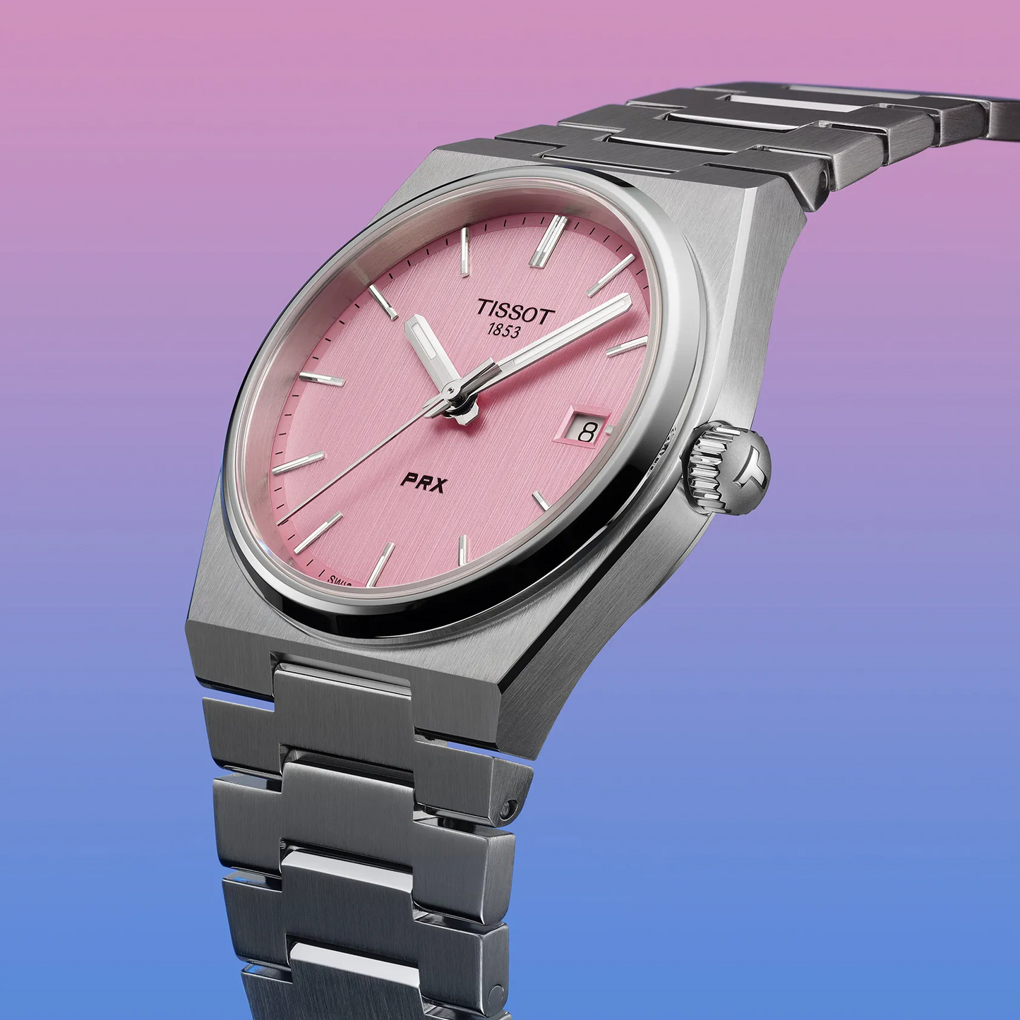 Tissot PRX 35mm – Swiss Made Quarzuhr, rosa Zifferblatt, Edelstahl, Ref. T137.210.11.331.00
