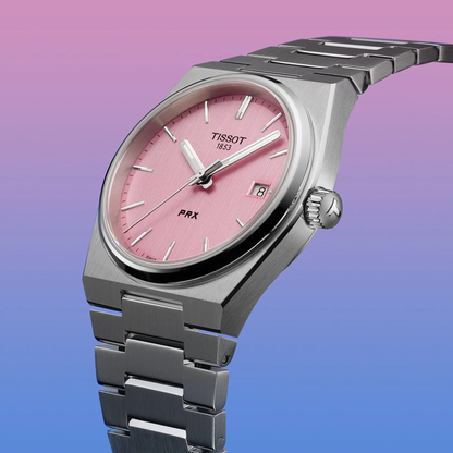 Tissot PRX 35mm – Swiss Made Quarzuhr, rosa Zifferblatt, Edelstahl, Ref. T137.210.11.331.00