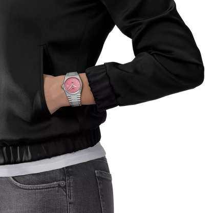 Tissot PRX 35mm – Swiss Made Quarzuhr, rosa Zifferblatt, Edelstahl, Ref. T137.210.11.331.00