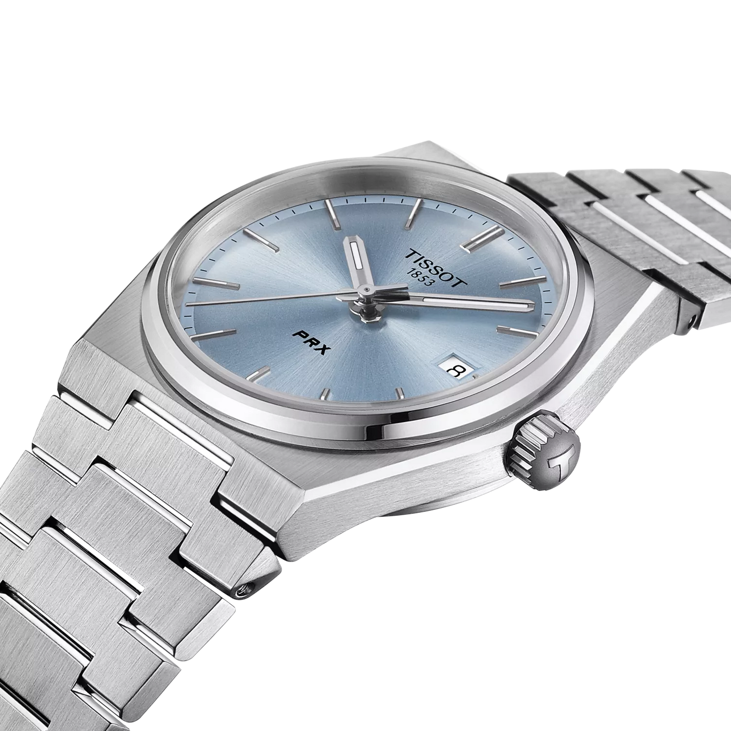 Tissot PRX 35mm – Orologio Quarzo Swiss Made, Quadrante Azzurro Ghiaccio, Acciaio, Ref. T137.210.11.351.00