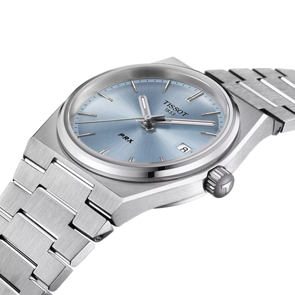 Tissot PRX 35mm – Orologio Quarzo Swiss Made, Quadrante Azzurro Ghiaccio, Acciaio, Ref. T137.210.11.351.00