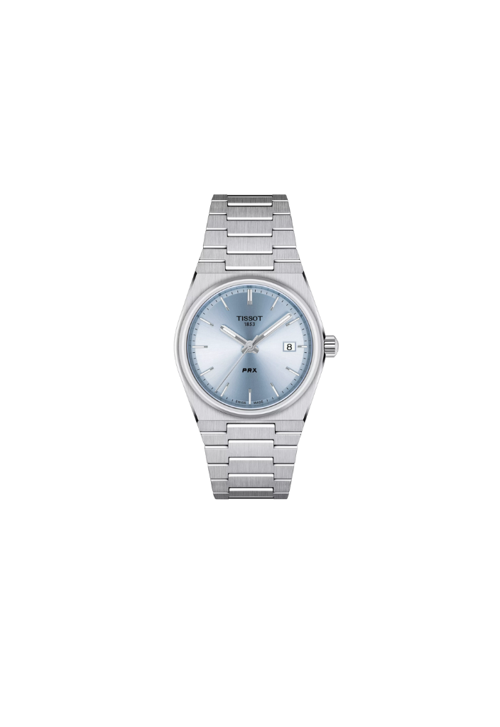 Tissot PRX 35mm – Orologio Quarzo Swiss Made, Quadrante Azzurro Ghiaccio, Acciaio, Ref. T137.210.11.351.00