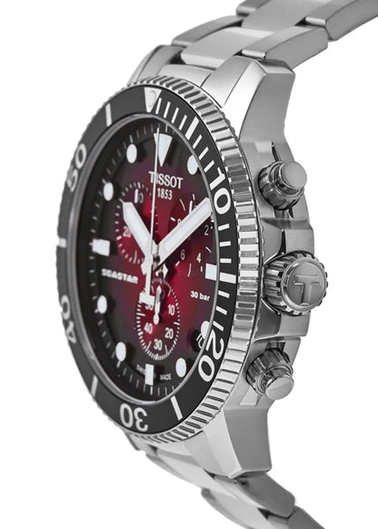 Tissot Seastar 1000 Chronograph – Swiss Made Quarz – Rot schattiert – 45,5mm – T120.417.11.421.00