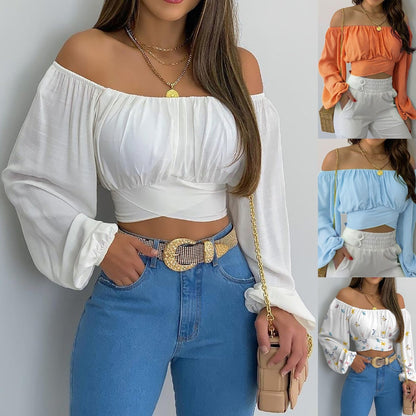 Top a maniche lunghe da donna