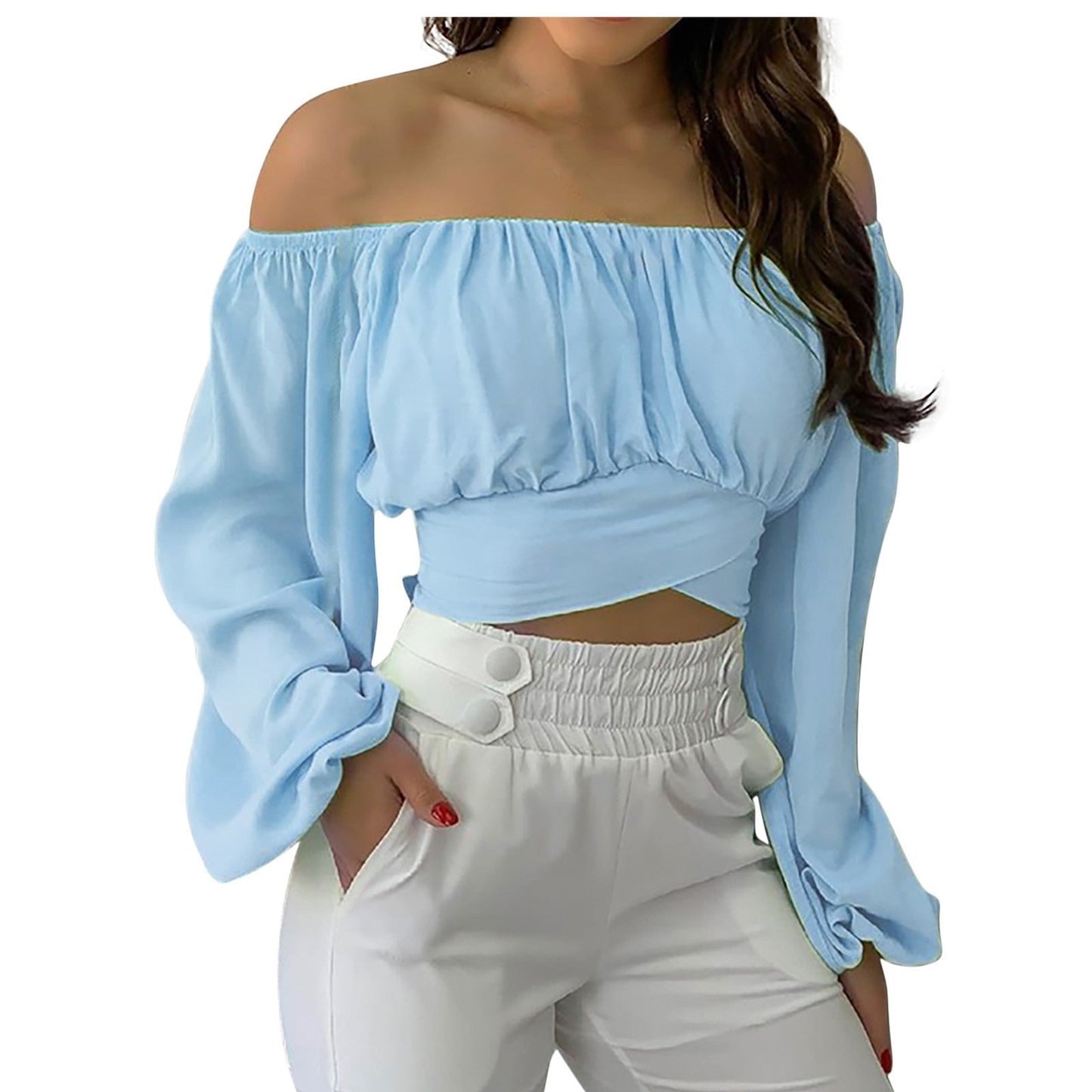 Top a maniche lunghe da donna