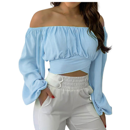 Top a maniche lunghe da donna