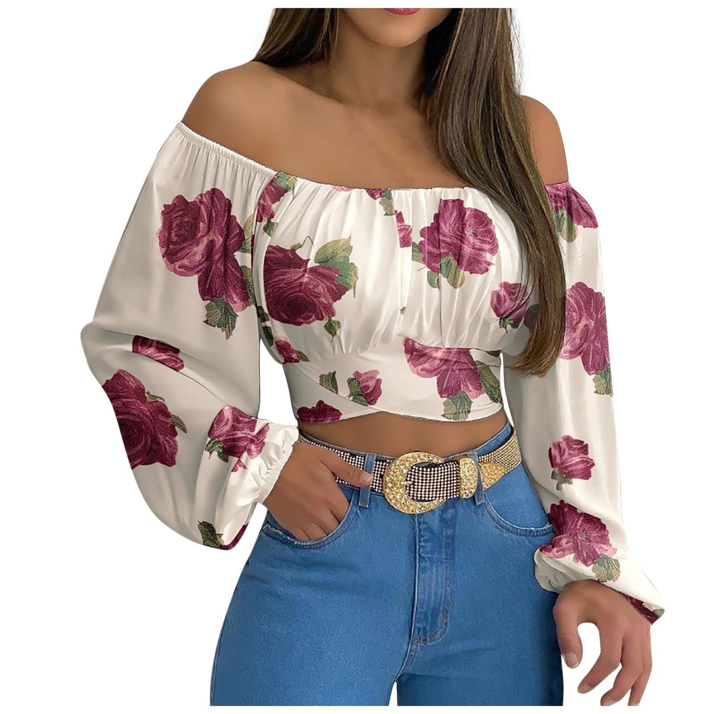 Top a maniche lunghe da donna