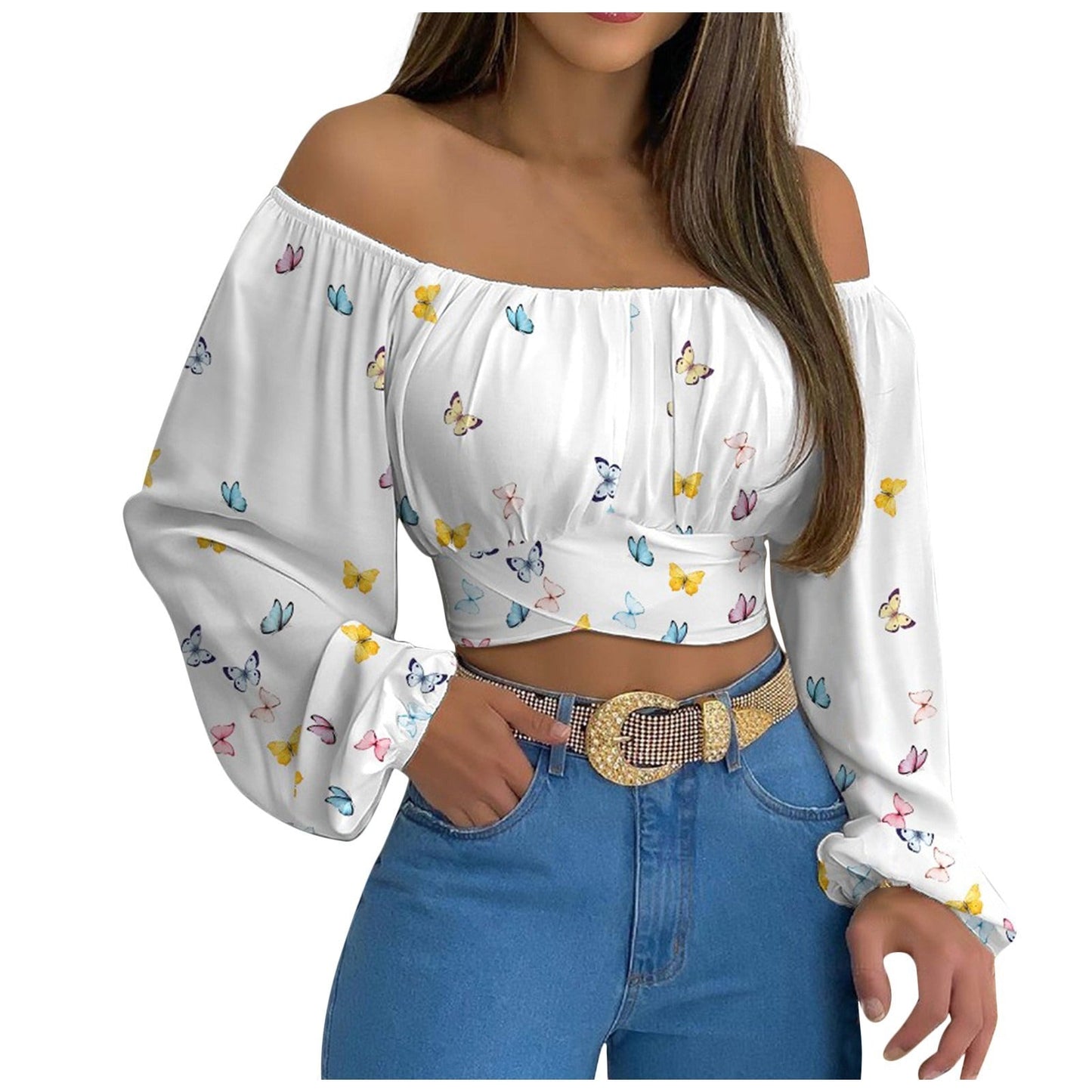 Top a maniche lunghe da donna