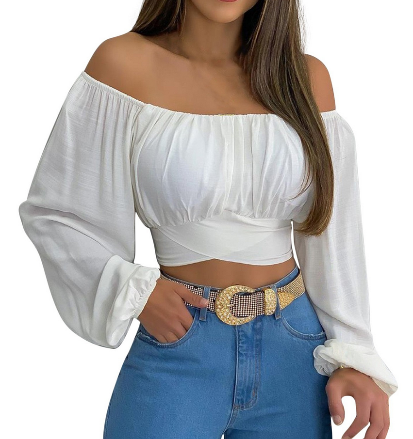 Top a maniche lunghe da donna
