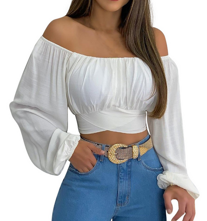 Top a maniche lunghe da donna