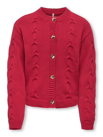 Only maglioncino da ragazza KOGPEPPE Cardigan 15379370 rosso