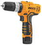 Ingco 12V Lithium-Ion Cordless Impact Drill with 2 Batteries