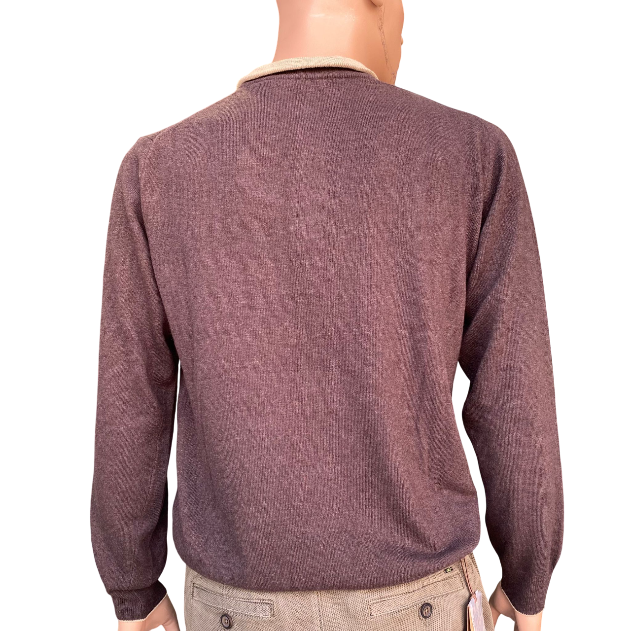 Trez Maglia Uomo Mezza Zip Macchia-VLPK M49631 356 Marrone – Comfort e stile Streetwear