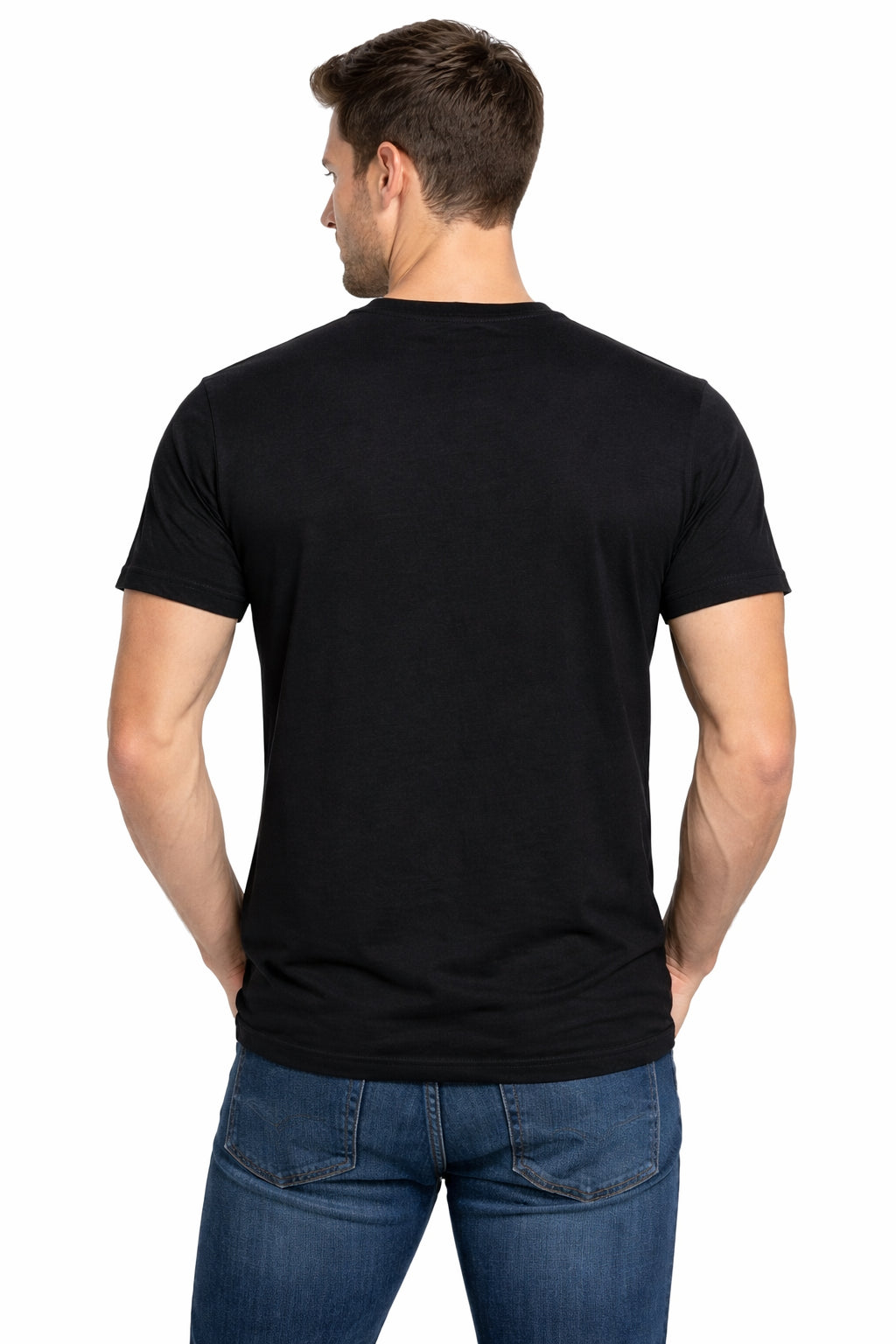 Trez T-shirt Uomo Cotone Fiammato Nera - M49983/261